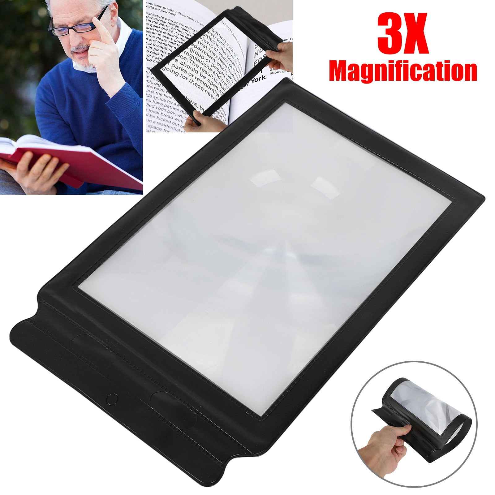 A4 Full Page Reading Magnifier Tsv 3x Magnifying Glass Sheet Reading Magnifying Glass Portable