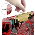 thumbnail image 4 of FMSHPON Dragon Flower Floral Red Clipboard Hardboard Wood Nursing Clip Board and Pull for Standard A4 Letter 13x9 inches, 4 of 8