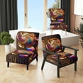 thumbnail image 1 of Designart "Hyperrealistic Rainbow Peony with Liquid Gold Drips II" Multicolor Flower Upholstered Accent Chair - Modern Arm Chair For Living Room, 1 of 7