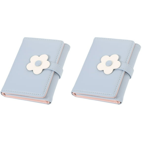 OFFIGAM Sky Blue Small Wallet For Girls And Women 2Pcs 4.3X3.1In