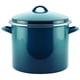 thumbnail image 1 of Maceta Rachael Ray esmaltada sobre acero, 12 litros, con tapa azul marino, 1 of 4