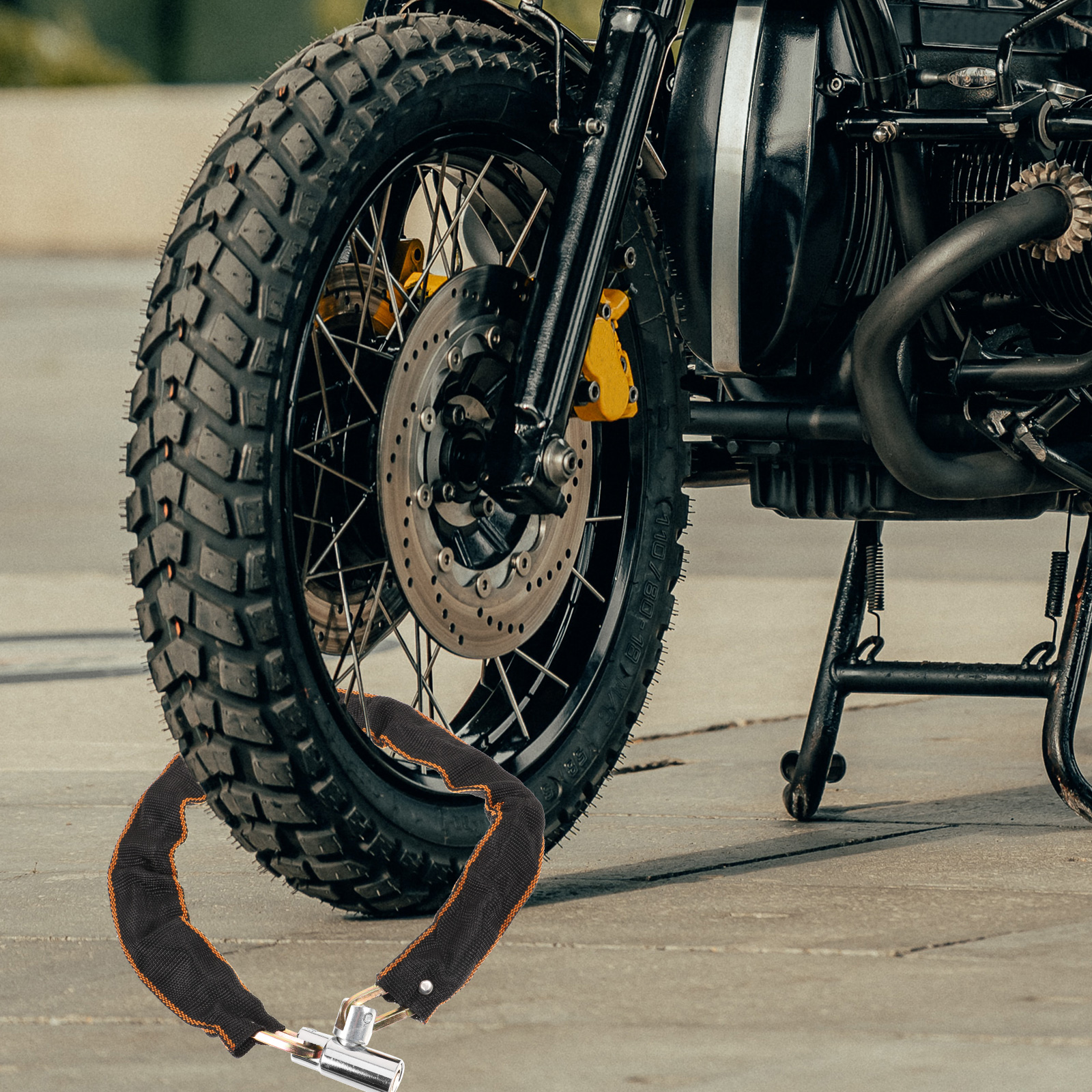 Bike Chain Lock with Keys Sturdy Chain Lock Bike Safety Lock Anti-theft Cycling Lock Portable Bike Lock