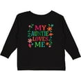 thumbnail image 3 of Inktastic My Auntie Loves Me Girls Girls Long Sleeve Toddler T-Shirt, 3 of 5
