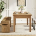 thumbnail image 4 of Tribesigns 59" Dining Bench for 2 to 3, Extra Long Dining Table Bench, Brown, 4 of 5