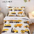 thumbnail image 4 of NTBED 4 Pieces Construction Toddler Bedding Set for Baby Boys Truck Vehicles Excavator Cars Printed White, 4 of 8