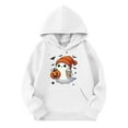 thumbnail image 4 of Byoo Halloween Hoodie for Girls Cute Cartoon Ghost Print Soft Pullover Hooded Sweatshirt, 4 of 4