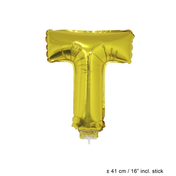 Balloon-Foil sur Lettre Collante T-16 Pouces-GLD