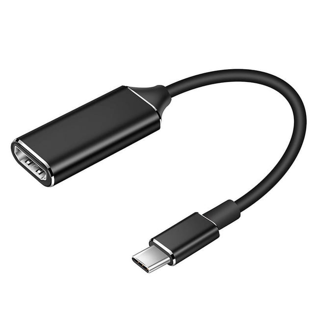 Convertisseur Type-C vers HDMI 4K, Adaptateur Plug-and-Play en Alliage d'Aluminium avec Câble de 16CM, Supporte la Résolution 3840x2160, Compatible avec PC/tablette/téléphone pour Présentations/films