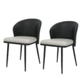 thumbnail image 2 of Daluvenix Dining Chairs Set of 2 PU Leather Kitchen Dining Chairs With Cushion Seat And Metal Legs, Easy Assembly, Black, 2 of 10