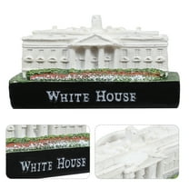 Amosfun Resin Garden Statues White House Sculpture Architectural Model 1Pcs