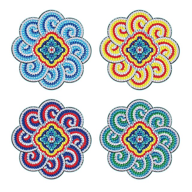 Posavasos, Posavasos De Pintura De Diamante, DIY Diamond Painting Posavasos para Bebidas Taza de Mesa para Adultos Niños Manualidades