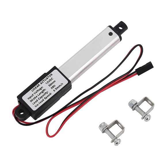 -Linear Actuator, 2 Inch Stroke, 90N/20.3Lb, Speed 9.5mm/S Electric Waterproof Actuator Motor Linear Actuator 12V