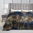 thumbnail image 4 of Kll Fleece Blanket Plush Throw Blanket Watercolor Snake Skin,Soft Fuzzy Cozy Flannel Blanket For Couch Sofa Bed.(40"X30"), 4 of 9