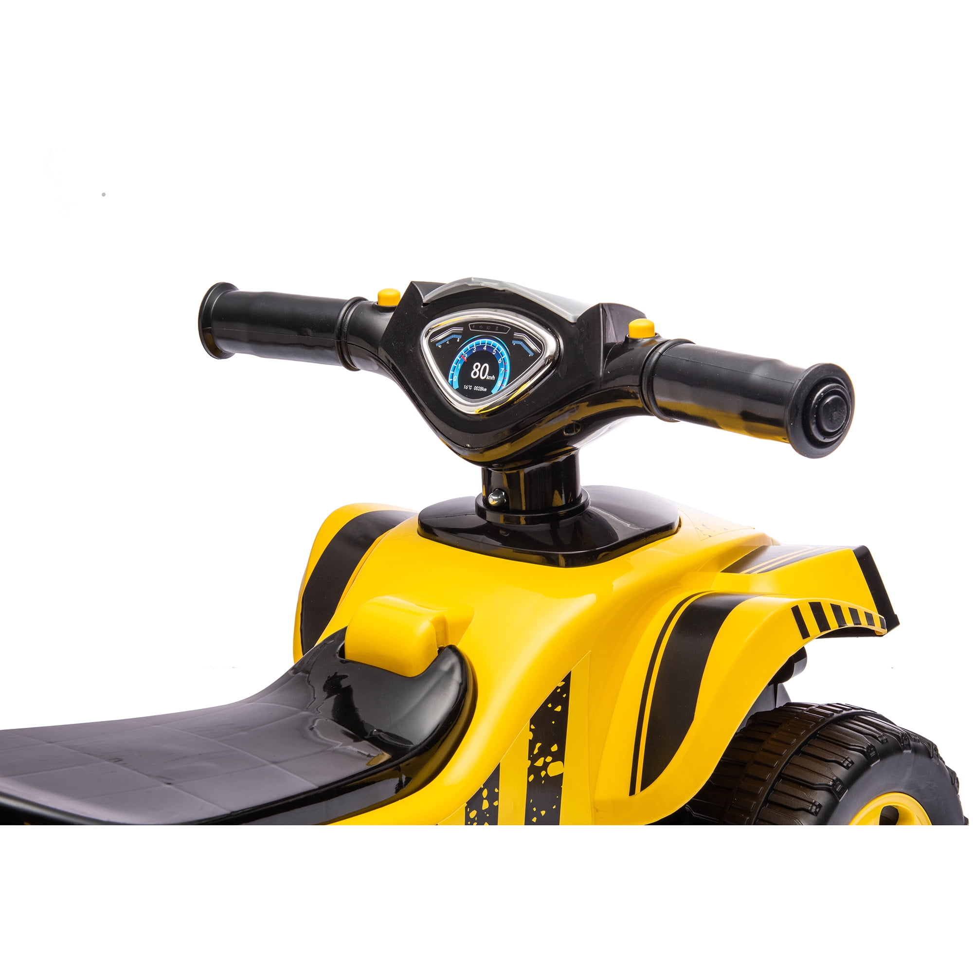 Tonka: Quad Push Car - Yellow - Foot-To-Floor Ride-On Toy, 4 Wheeled ATV Vehicle, Reastic Engine Sound, Walker Handle, Licensed, Toddlers & Kids 12mo+