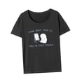 thumbnail image 3 of Camiseta estampada para mujer, cuello redondo, suave y cómoda, de manga corta, para pesca, calle, hogar y viajes, para verano y primavera. L, 3 of 9