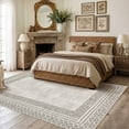 thumbnail image 3 of GlowSol 9x12 Washable Area Rug, Camel Geometric Non Slip Living Room Rug, Soft Low Pile Indoor Carpet for Bedroom Dining Room, 3 of 10