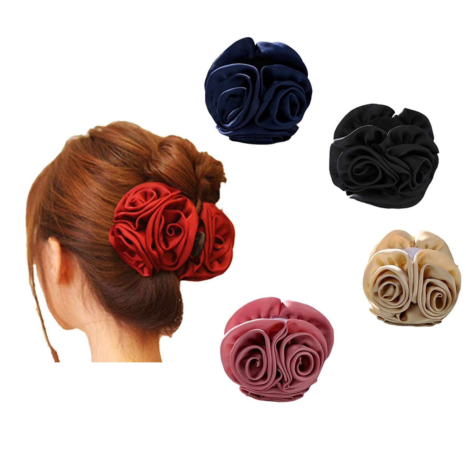 Korean Gift Rhinestone Flower Hair Claw Hairpin Hair Accessories Crab Clip