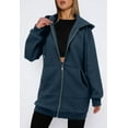 thumbnail image 4 of ONLYSHE Women's Zip Up Hoodies Oversized Fleece Long Sleeve Sweatshirts Casual Fall Jacket Coat with Pocket(S-3XL), 4 of 6