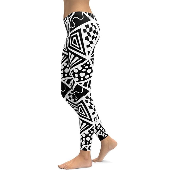 Geometric Shape Leggings Size: XS for Women | FIERCEPULSE