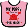 thumbnail image 3 of Inktastic My Poppy Loves Me Grandchild Boys or Girls Baby Bib, 3 of 4