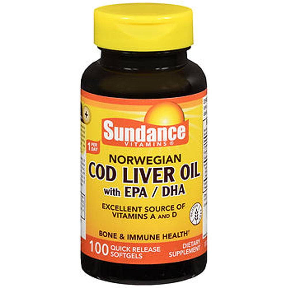 Sundance Norwegian Cod Liver Oil with EPA/DHA Softgels, 100 Count