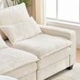 thumbnail image 6 of Newest 99'' Sectional Cloud Deep Seat Couch, Modern Comfy Chenille L Shaped Sectional Sofa for Living Room Set, Upholstered 4-Seats Sofa Couch with Movable Ottoman, Beige, 6 of 9