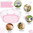 thumbnail image 3 of 2 Pieces Guinea Pig Rabbit Cage Breathable Pet Cage Tent with Mat Transparent Small Animal Pet Playpen Portable Exercise Yard Fence Tent for Rabbit Hamster Chinchilla Hedgehog Small Pet Supplies, 3 of 7