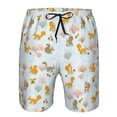 thumbnail image 3 of Goofa Squirrel In The Forest Printed Mens Swim Trunks Summer Quick Dry Short Beach Swimwear Bathing Suits-3X-Large, 3 of 9