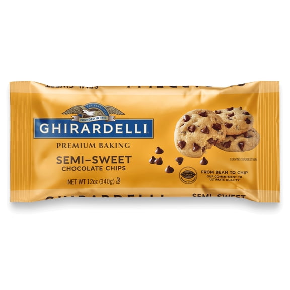 GHIRARDELLI Semi-Sweet Chocolate Premium Baking Chips Chocolate Chips for Baking, 12 oz Bag