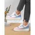 thumbnail image 4 of Black & White & Red Fashionable New Style Color Block Lace-up Walking Shoes For Sweet Travel, Commute, School And Casual Wear, 4 of 4