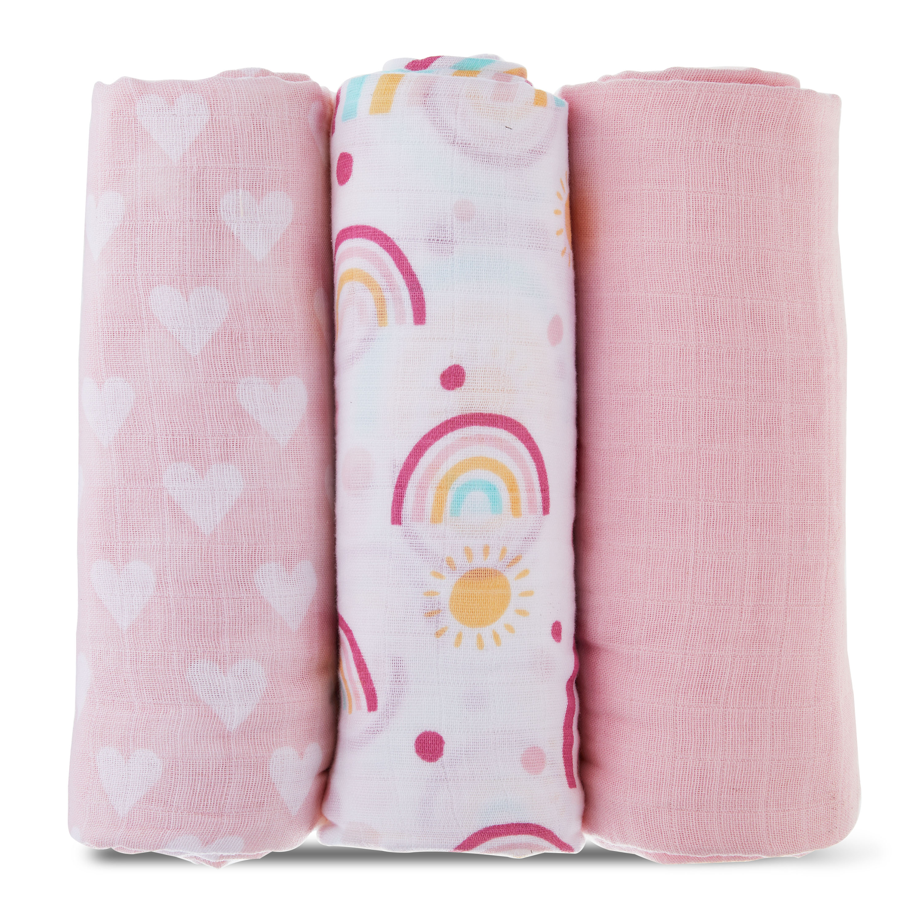 Parent's Choice Muslin Extra Large Swaddle Blankets, 3-Pack