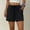 *Black, variant on ClodeEU Women's Elastic Waist Shorts,Casual Solid Color Loungewear Shorts with Pockets Army Green,Women's Plus L