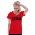 thumbnail image 5 of United States of America USA Patriot Womens Slim Fit Graphic Tee Brisco Brands L, 5 of 6