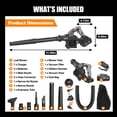 thumbnail image 2 of UNTIMATY 190 MPH 500 CFM 21V Battery Powered Handheld Leaf Blower and Vacuum 3-in-1 Cordless Leaf Blower with 2 x 4.0Ah Batteries and Charger, 2 of 13