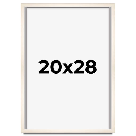 20x28 Frame White Wheat Solid Wood Picture Frame | Moulding Width 0.75 Inches | Interior Depth 0.5