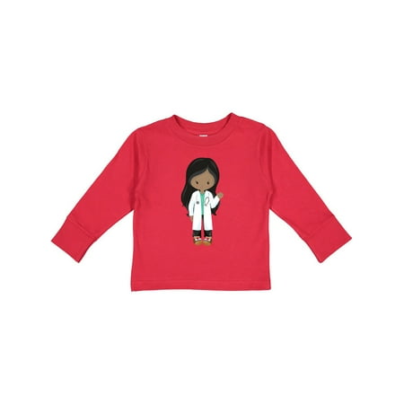 

Inktastic African American Girl Girl Doctor Lab Coat Gift Toddler Toddler Girl Long Sleeve T-Shirt