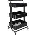 thumbnail image 1 of Carrito Auxiliar Organizador Negro Nanofort 3 Niveles Metalico Multi Usos, 1 of 5