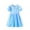 Sky Blue, variant on Hrsba Kids Summer Dress,Casual Dress for Girls,Fashion Girls Summer Short Sleeve Round Neck Ruffle Dress Princess Skirt