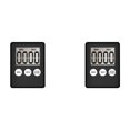 thumbnail image 3 of fastboy Kitchen Timer Cooking Baking LCD Digital Electronic Timing Alarm Sports Gym Portable Battery Operated Household BBQ Black 2Set, 3 of 6
