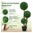 thumbnail image 6 of Artificial Boxwood Topiary Tree - 36 Inch Greenery, 3 Balls in Pot - Indoor Outdoor Home Office Wedding Decor, UV Resistant, No Maintenance, Stable Base, 6 of 9