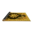 thumbnail image 2 of Ahgly Company Indoor Round Medallion Yellow Traditional Area Rugs, 4' Round, 2 of 4