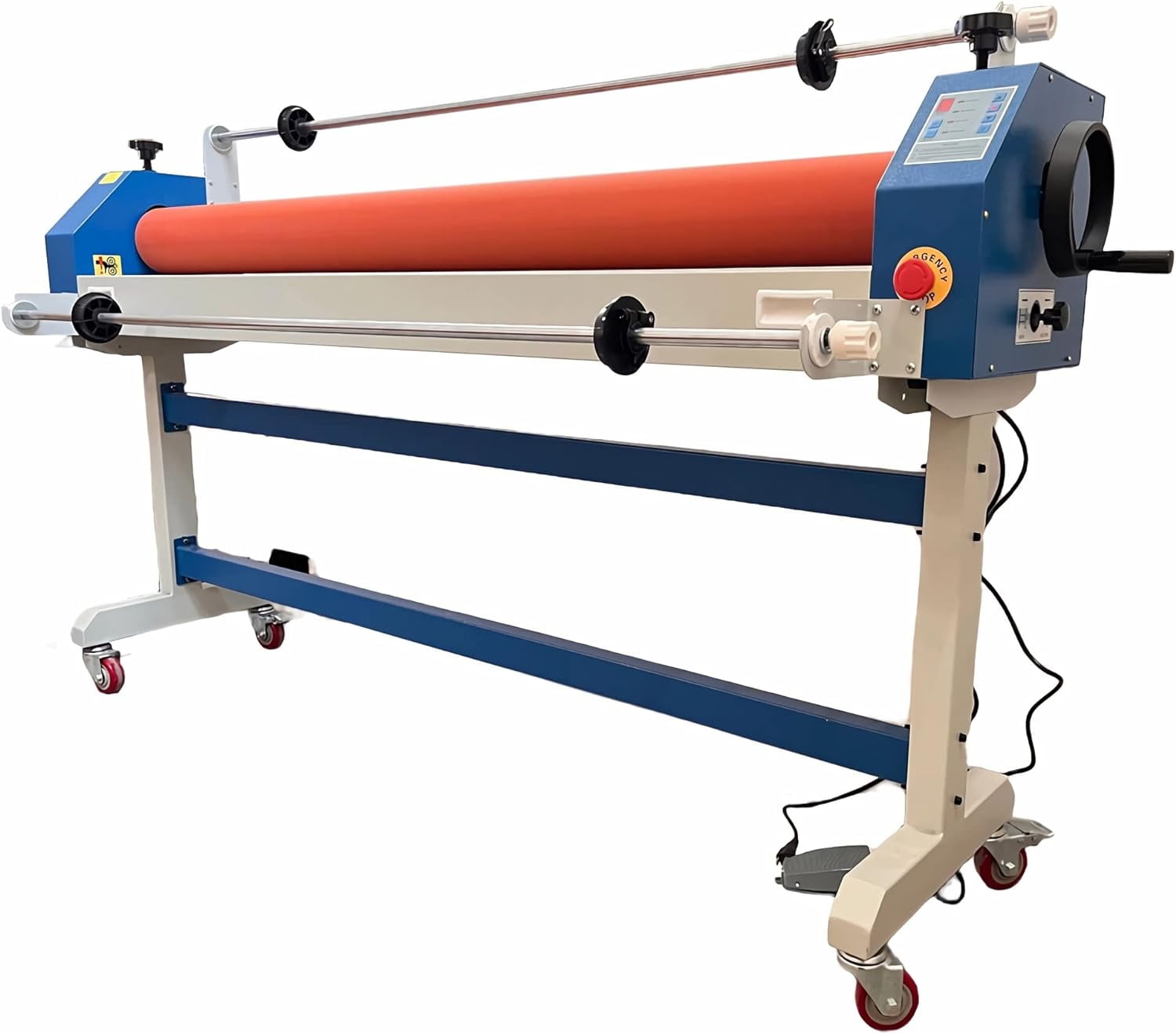 51" Electric/Manual Cold Roll Laminator Cold Laminating Machine with Film Release Rod for Office Photo Laminating