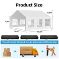 thumbnail image 7 of Soonbuy Party Tent 20 x 20 FT Outdoor Wedding Canopy Tents for Parties with Removable Sidewalls & 3 Storage Bags, Waterproof Gazebo Shelter, White, 7 of 7