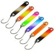 TINYSOME 6 Pcs/Set Colorful Fishing Spoon Metal Fishing Lure Gift for Fisherman Father