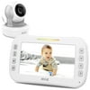 Video Baby Monitor with Remote-Controlled Camera and Wide Screen by Axvue, White & Grey, Model E650