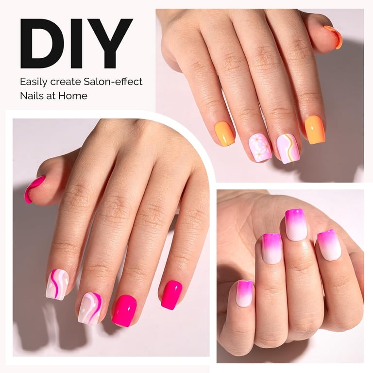 MelodySusie Short Square Nail Tips, 300Pc Clear Acrylic photo 6