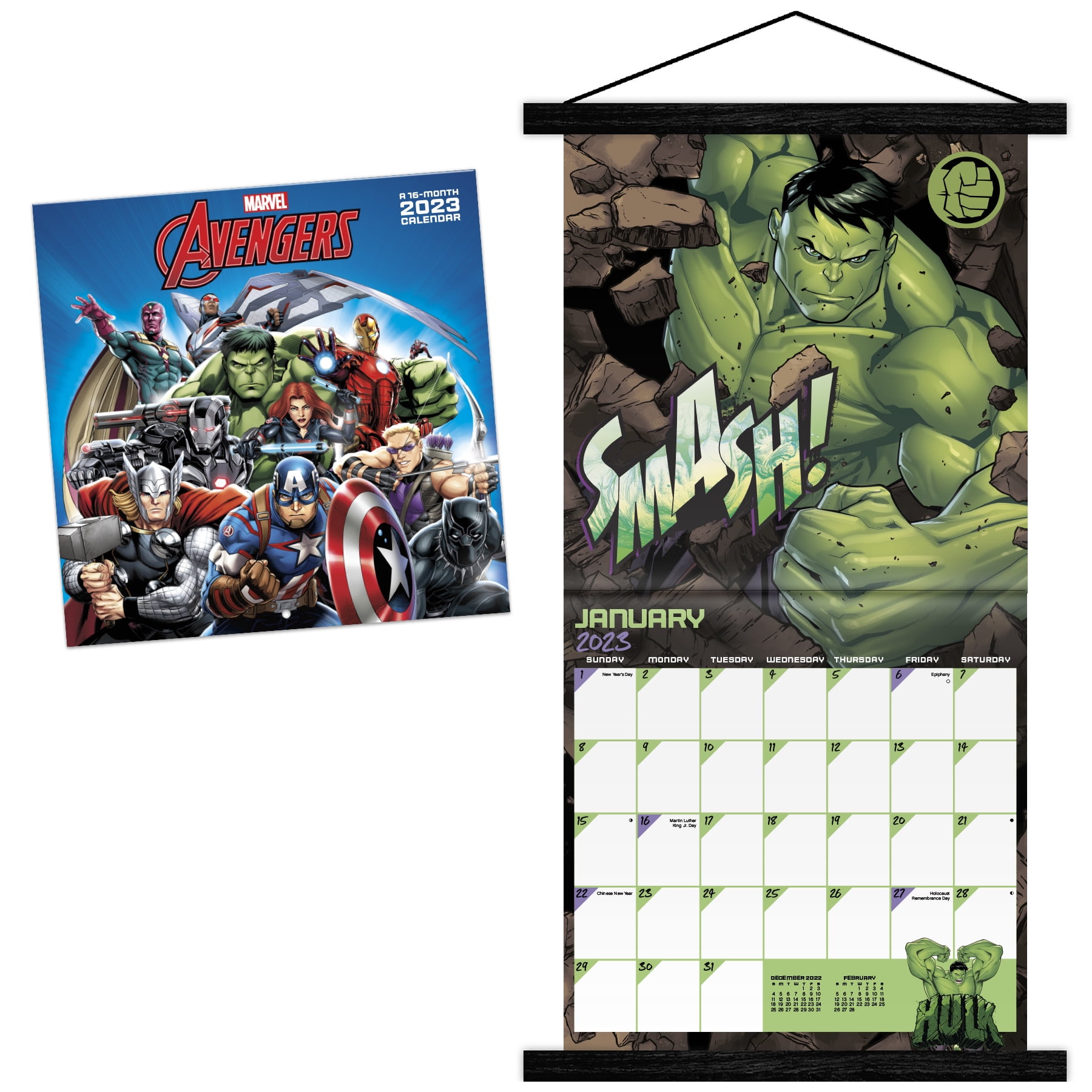 Trends International 2023 Marvel Avengers Wall Calendar &