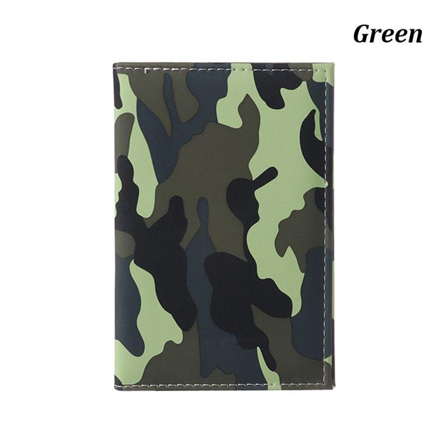Cubierta De Pasaporte De Belleza Nueva Moda Unisex Soporte De Tarjeta De Crédito Impermeable Ejército Camuflaje Bolsa Protector huangjie unisex
