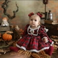 thumbnail image 3 of Bébé bébé Filles Noël Plaid Robe Noël Concours Fête Princesse Dentelle Tutu Robe 1-6 Ans, 3 of 5