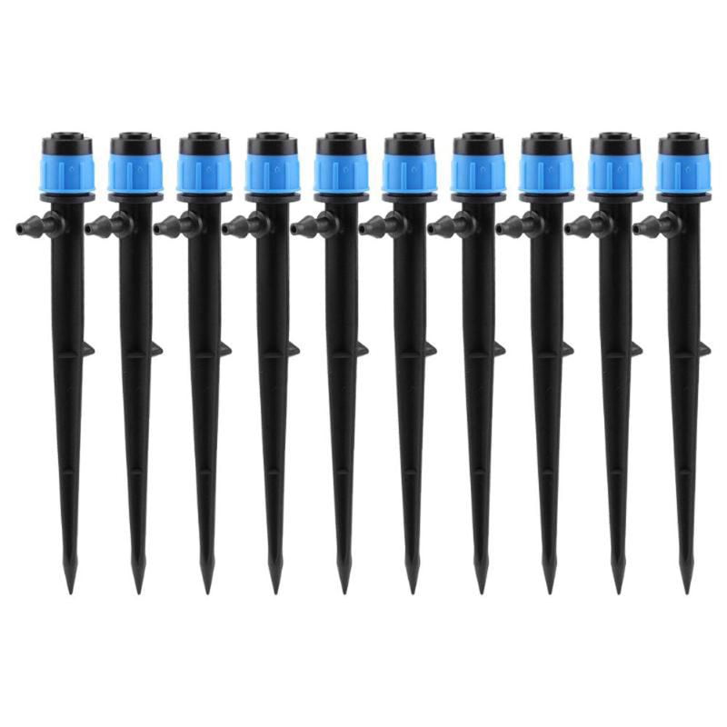BMBN 10PCS 13cm Micro Bubbler Drip Irrigation Adjustable Emitters Stake Mixed 3 Types Water Dripper Farmland Use
